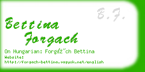 bettina forgach business card